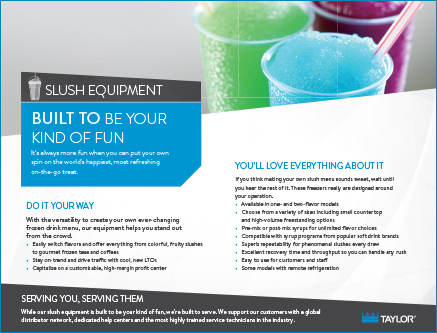 Slush equipment brochure